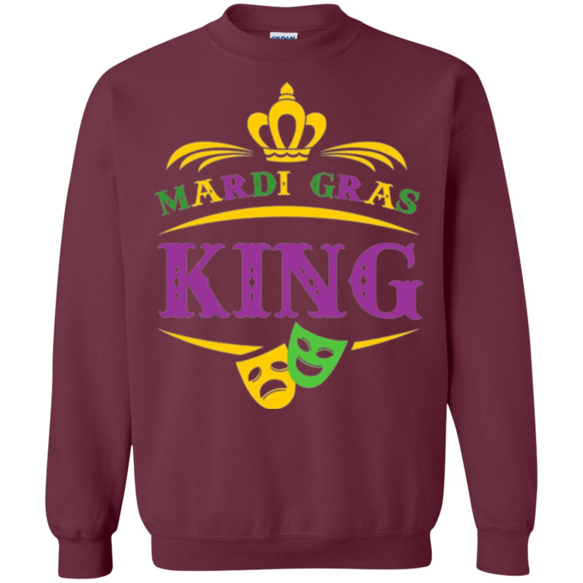Mardi Gras King Gift T-shirt Maroon