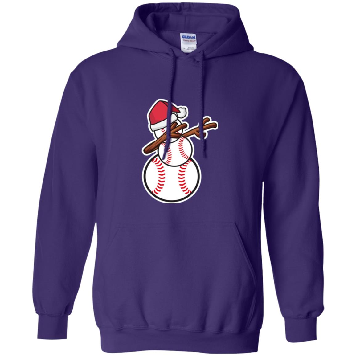 Christmas T-shirt Dabbing Snowman Baseball Purple