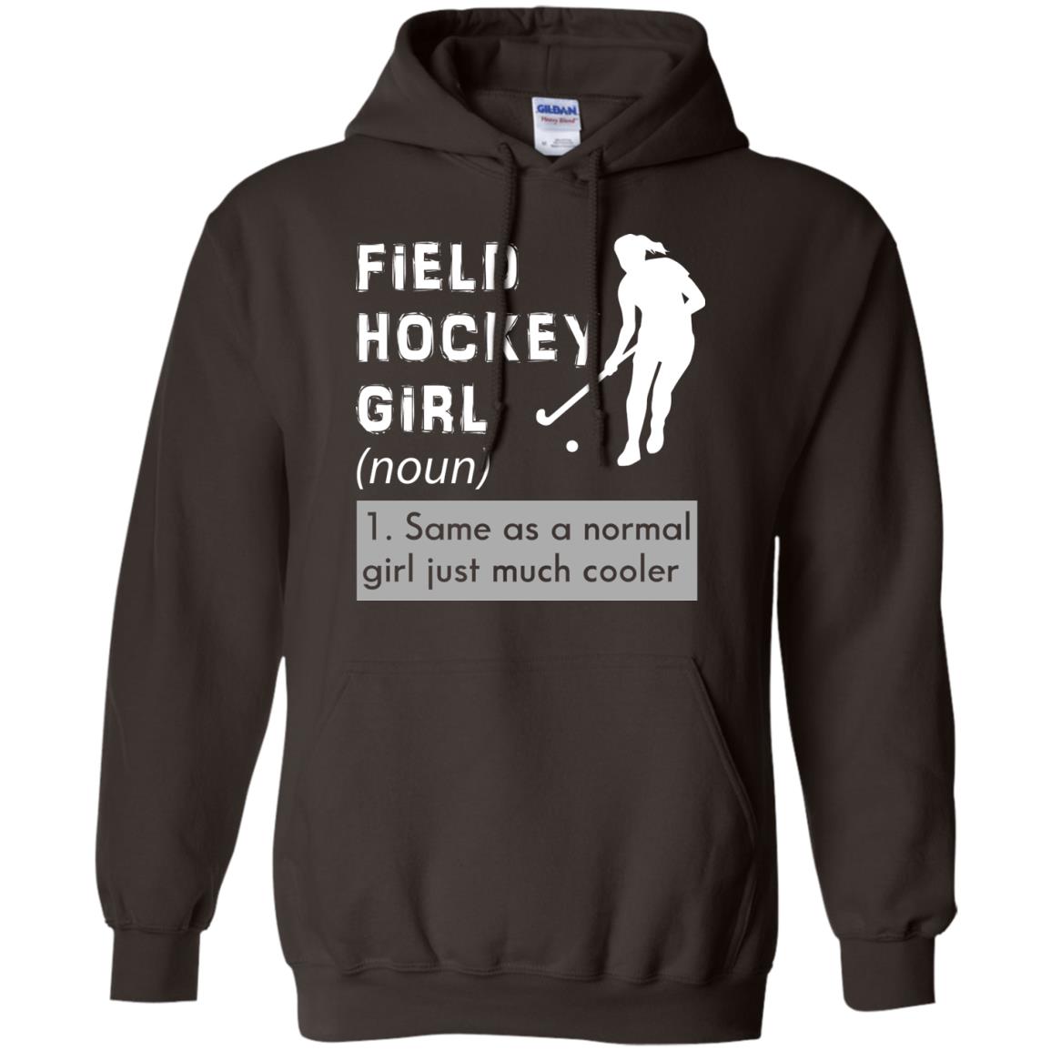 Field Hockey Girl Hockey Lover T-shirt Dark Chocolate