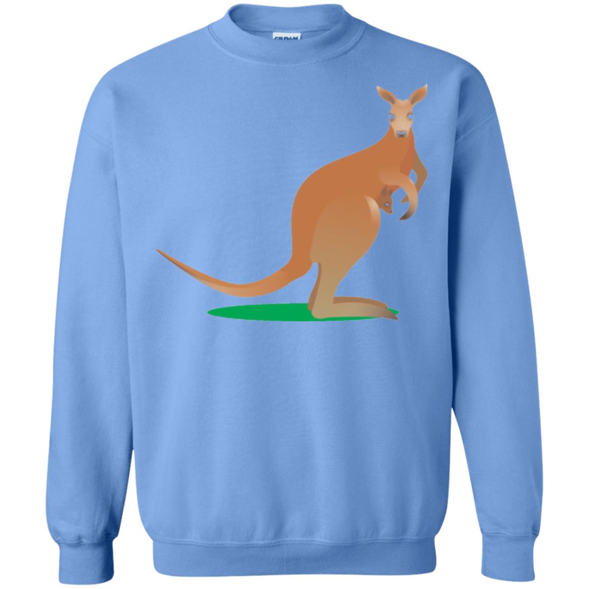Mom Baby Kangaroo In Pouch Joey T-shirt Carolina Blue