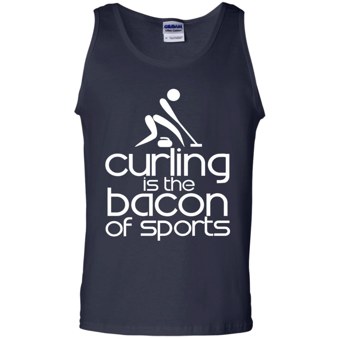 Funny Curling Is The Bacon Of Sports T-shirt Navy
