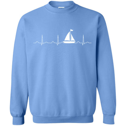 Boating Sailor T-shirt Heartbeat Carolina Blue