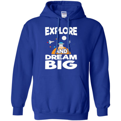 Explore And Dream Big Space Universe Planet Shirt Royal