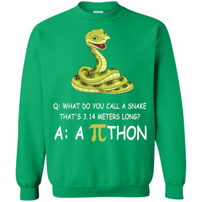 What Do You Call A Snake That's 3.14 Meters Long Shirt Irish Green