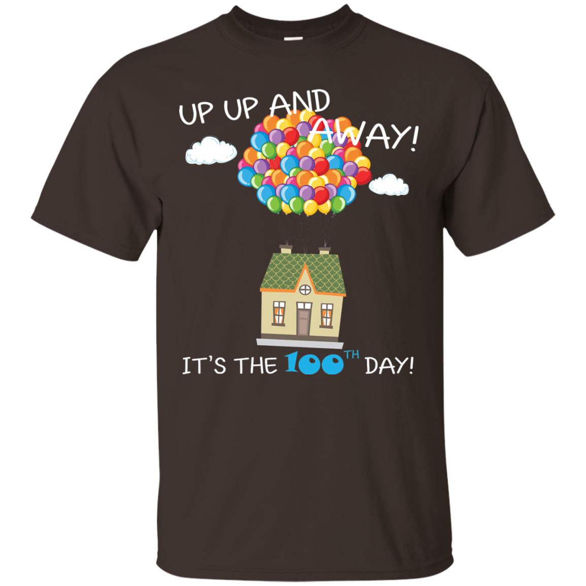 Kindgarten Teacher T-shirt Balloon One Hundred Days Of School Dark Chocolate