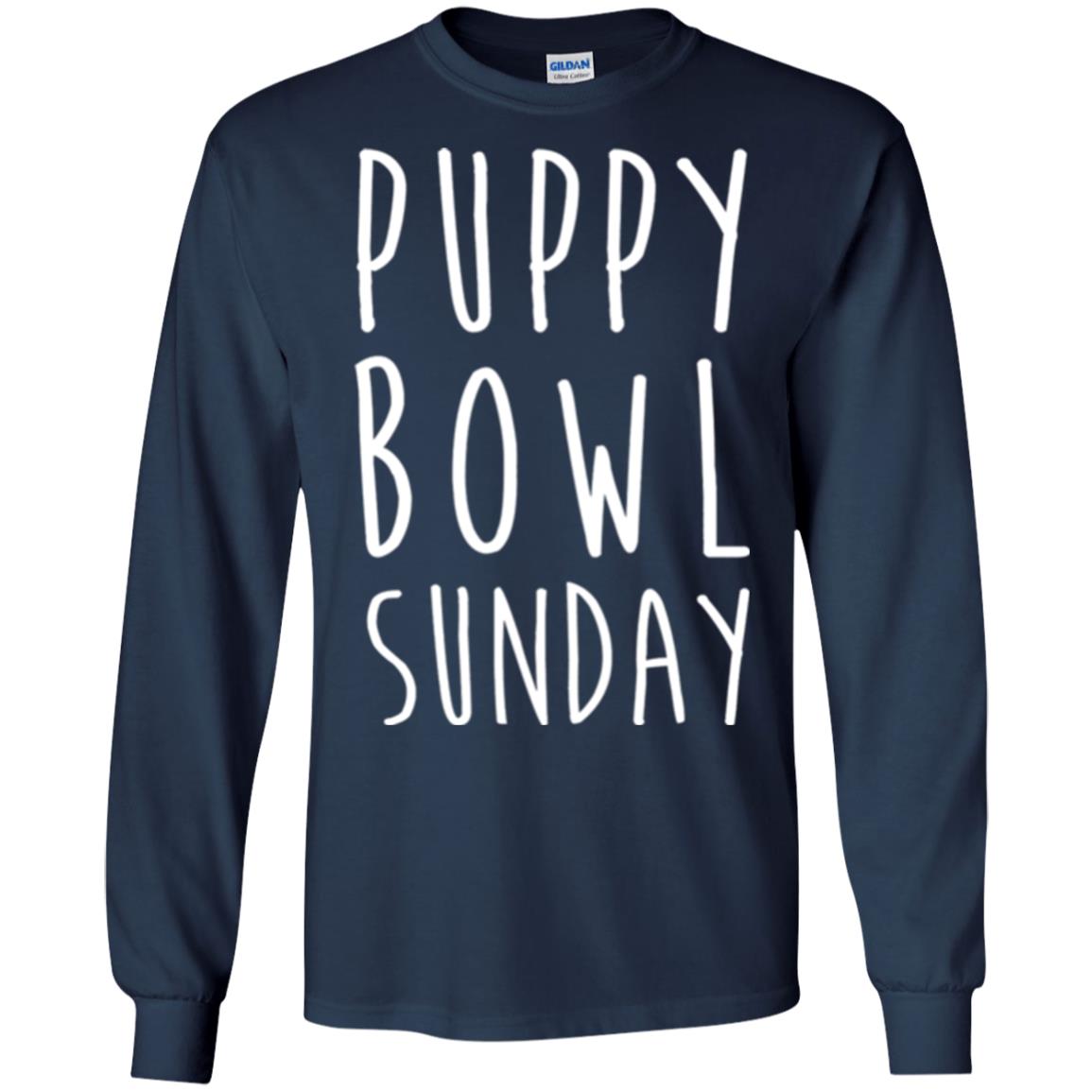 Football Dog Lover T-shirt Puppy Bowl Sunday T-shirt Navy