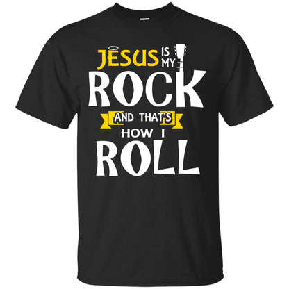 Jesus Is My Rock Christian Shirt For Rock Lover Black