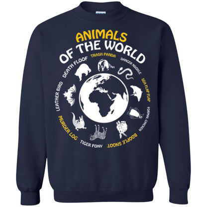 Save The Animals T-shirt Rare Animals Of The World Navy