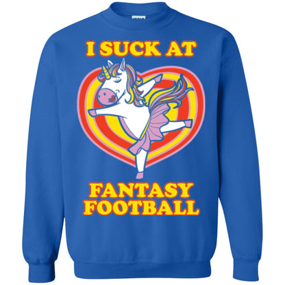 Funny Unicorn Loser T-shirt I Suck At Fantasy Football Royal