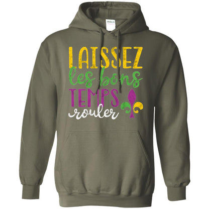Mardi Gras T-shirt Laissez Les Bons Temps Rouler Military Green