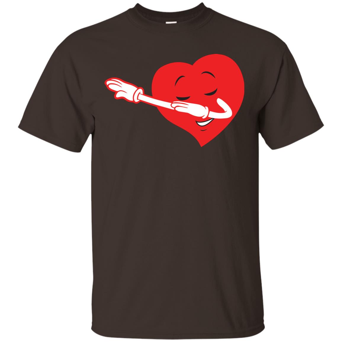 Valentine_s Day T-shirt Dabbing Heart Dark Chocolate