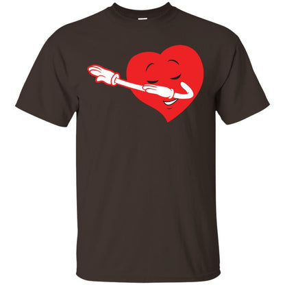Valentine_s Day T-shirt Dabbing Heart Dark Chocolate