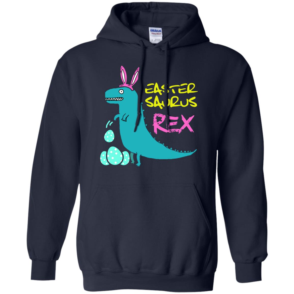 Easter Saurus Trex Bunny Dinosaur T-shirt Navy