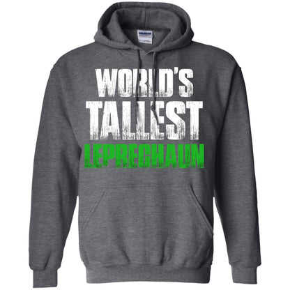 St. Patrick_s Day T-shirt World_s Tallest Leprechaun Dark Heather