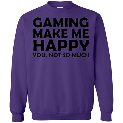 Gaming T-shirt Gaming Makes Me Happy You Not So Much Purple
