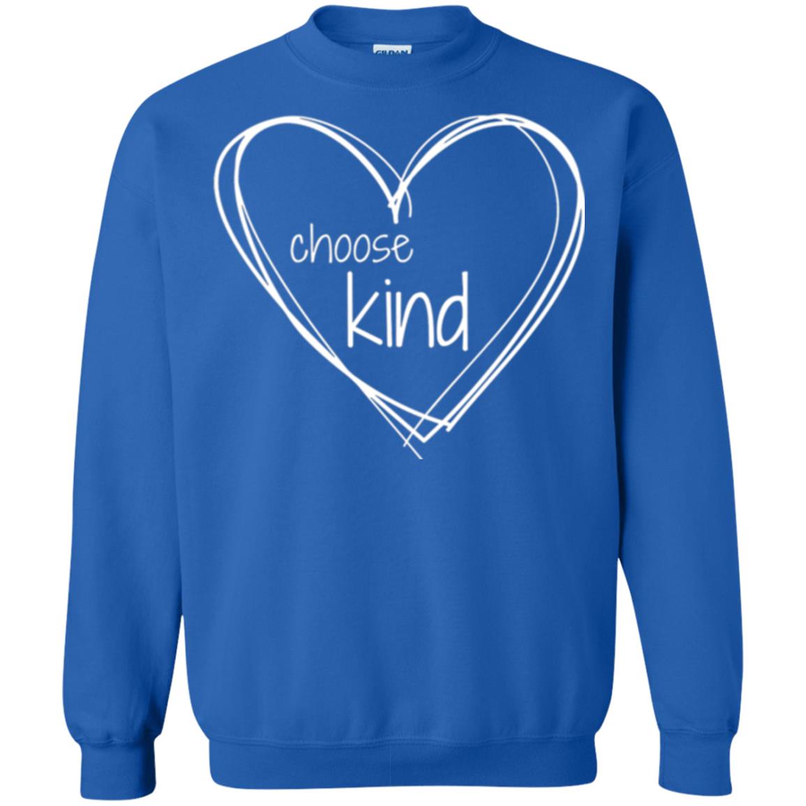 Anti-bullying T-shirt Choose Kind In White Heart Royal