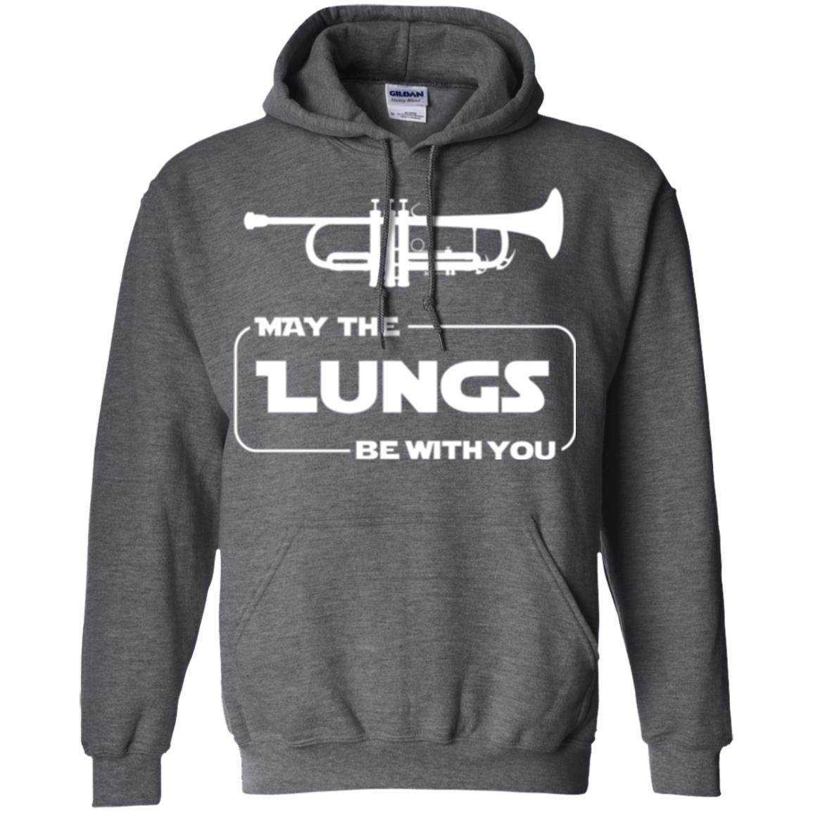 Funny Trumpet Player T-shirt May The Lungs Be With You Dark Heather