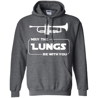 Funny Trumpet Player T-shirt May The Lungs Be With You Dark Heather