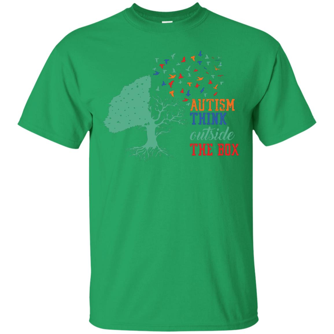 Autism Think Outside The Box Autism Awearness T-shirt Irish Green