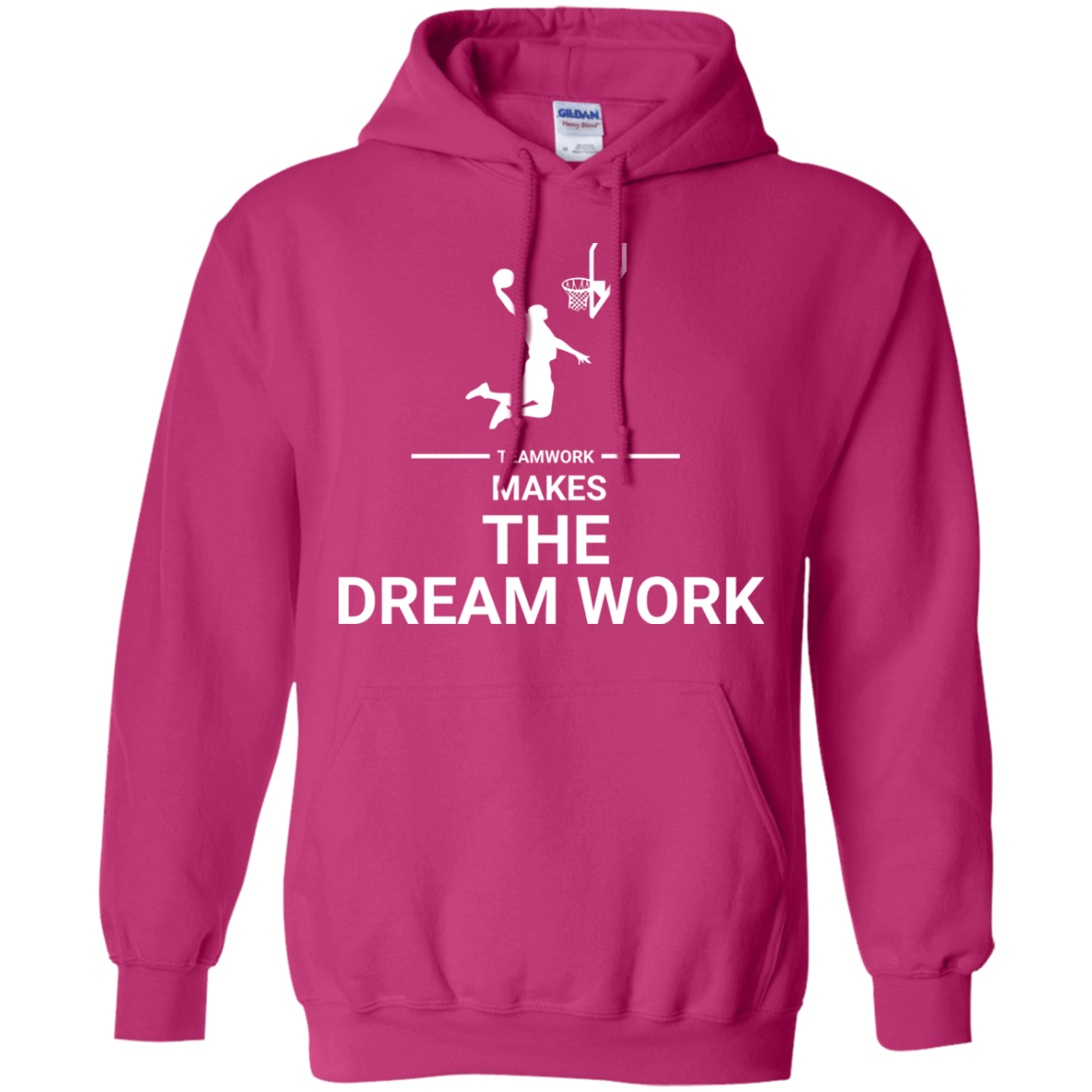 Basketball T-shirt Teamwork Makes The Dream Work Heliconia