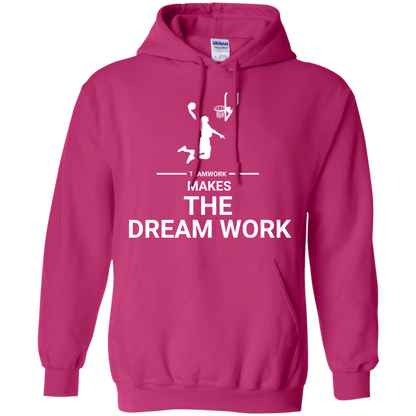 Basketball T-shirt Teamwork Makes The Dream Work Heliconia