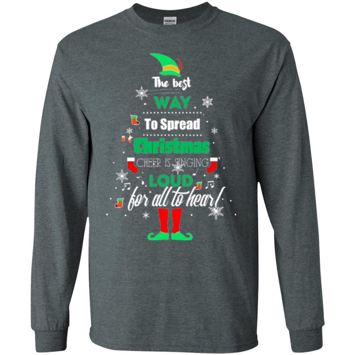 Elf Christmas T-shirt The Best Way To Spread Christmas Cheer Dark Heather