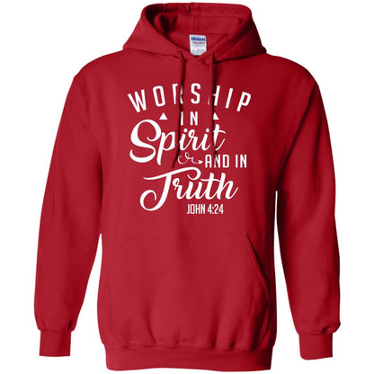 Christian T-shirt Worship In Spirit And In Truth Red