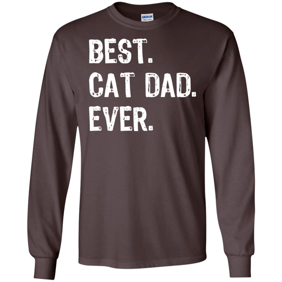 Cat Lover T-shirt Best Cat Dad Ever Dark Chocolate