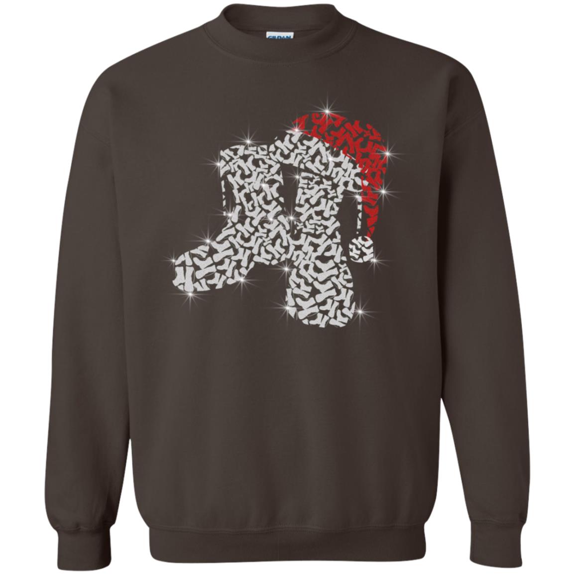 Veteran Boot With Santa Hat Merry Christmas Gift Shirt For Mens Womens Dark Chocolate