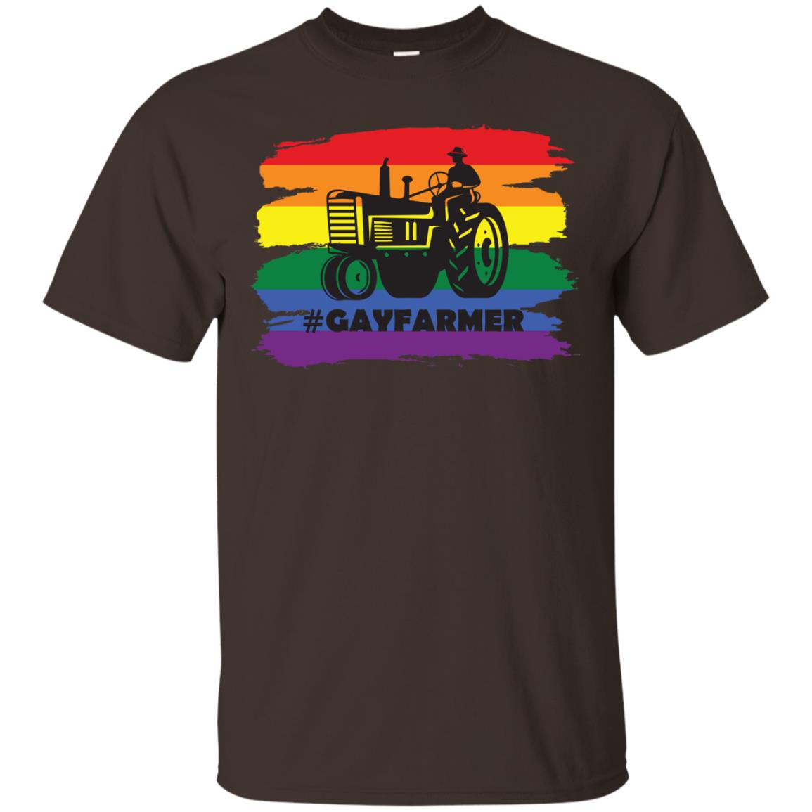 Hashtag Gay Farmer Lgbt Pride Month 2018 Shirt Dark Chocolate