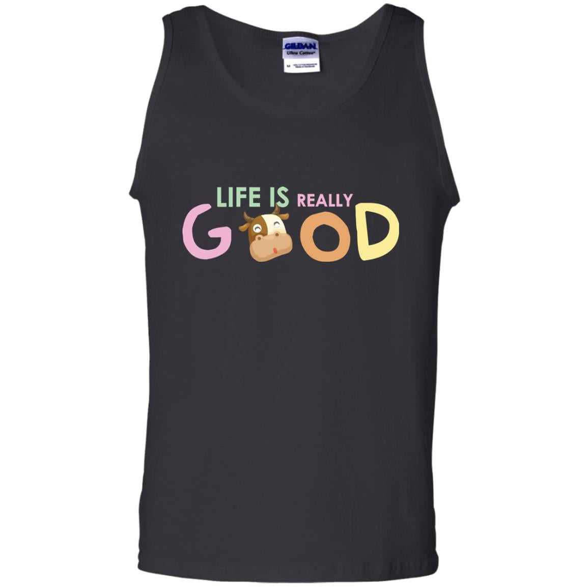 Life Is Really Good With My Cute Cow T-shirt Black