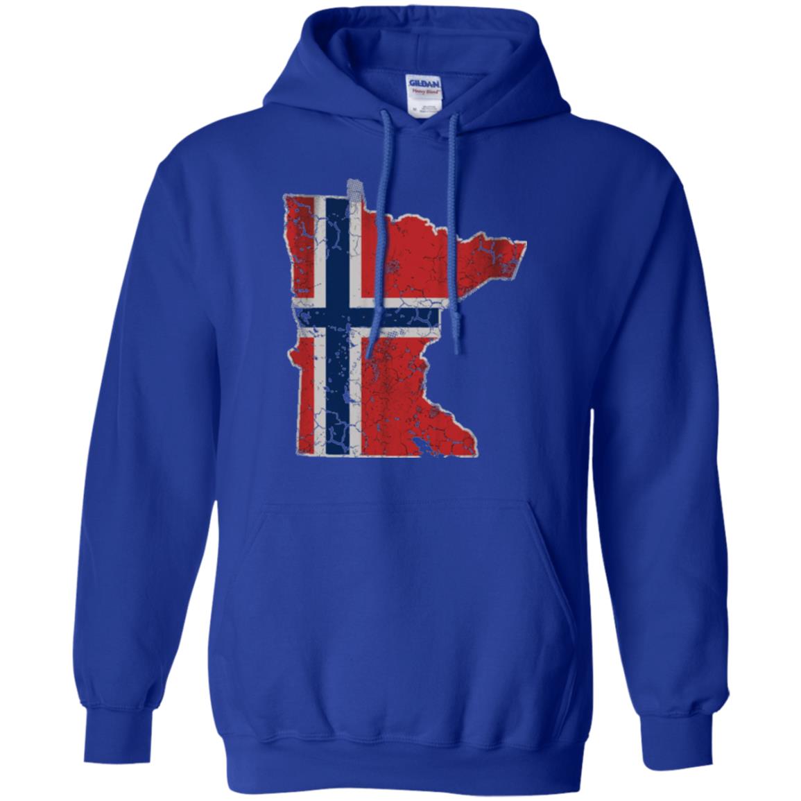 Minnesota Norwegian American Norge Norway Flag T-shirt Royal