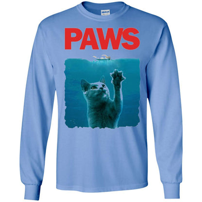 Cat Lover T-shirt Paws Kitten Meow Parody Carolina Blue