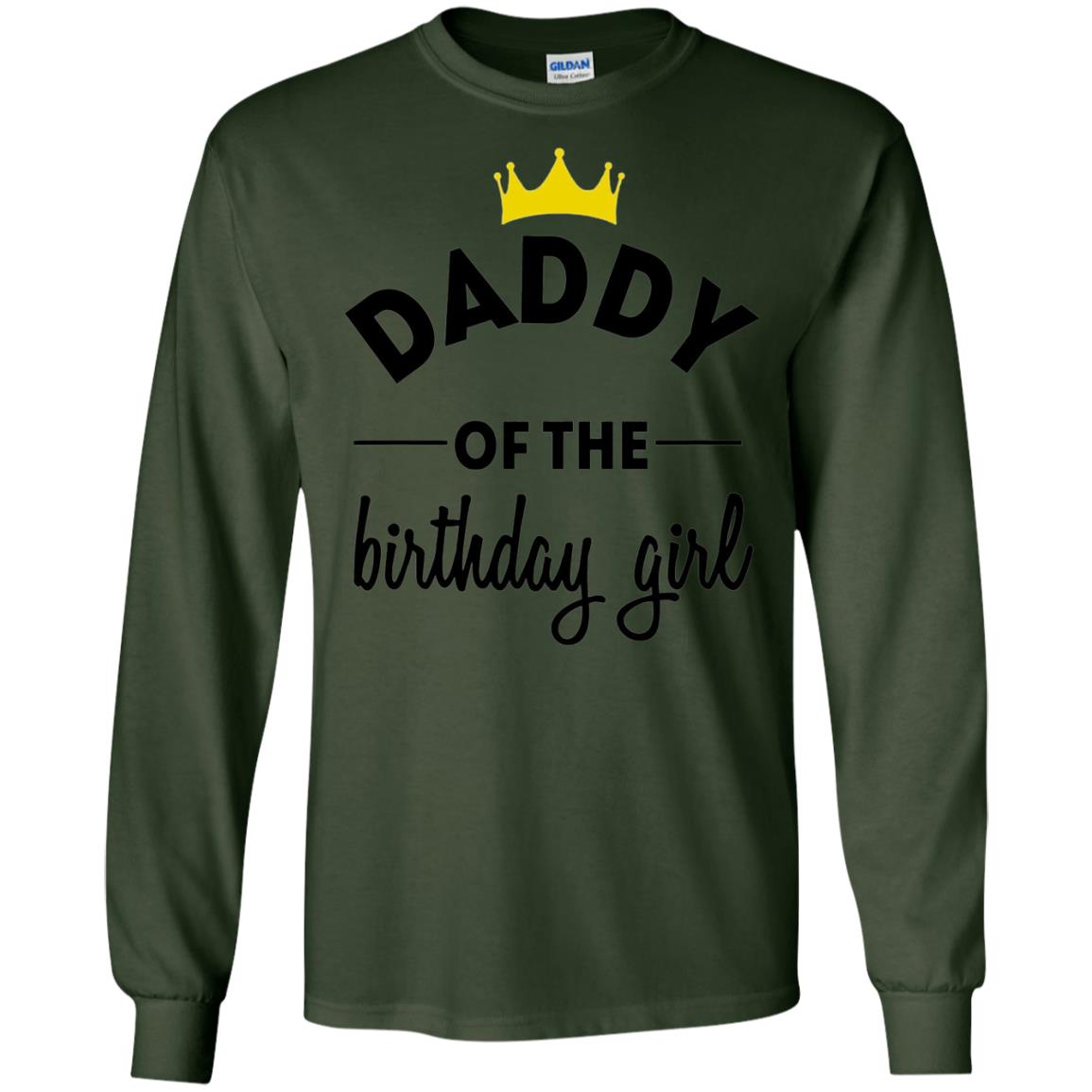 Daddy Of The Birthday Girl Party T-shirt Forest Green