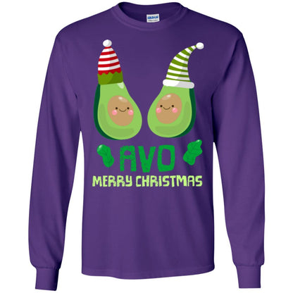 Avocado Merry Christmas T-shirt Purple