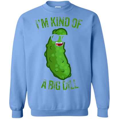 Funny Pickle T-shirt I_m Kind Of A Big Dill Carolina Blue