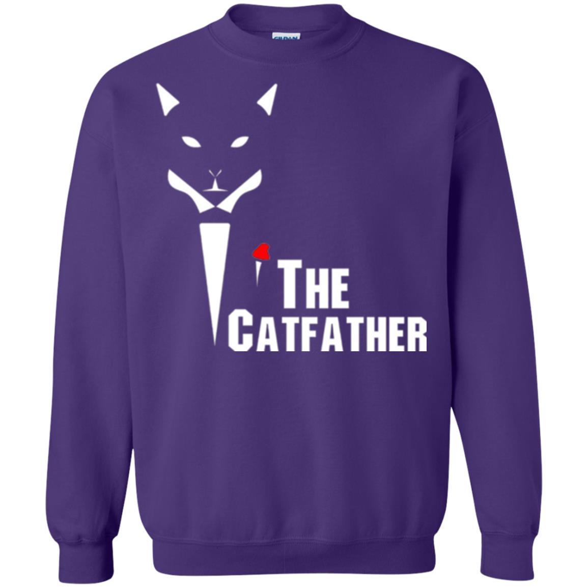 Cat Dad Lover T-shirt The Catfather T-shirt Purple