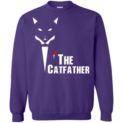 Cat Dad Lover T-shirt The Catfather T-shirt Purple