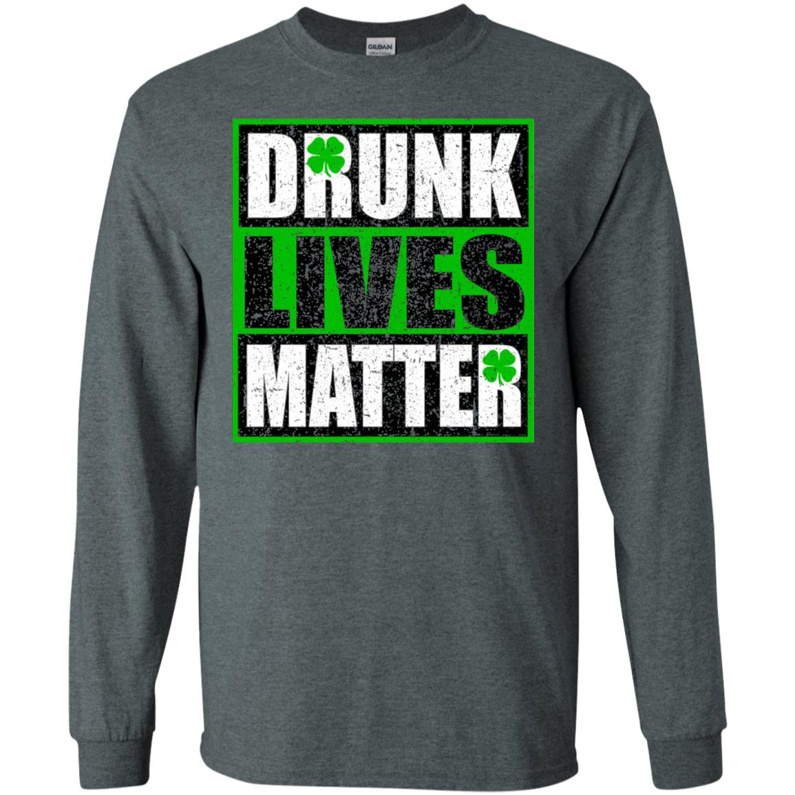 Vintage Drunk Lives Matter Saint Patrick_s Day T-shirt Dark Heather