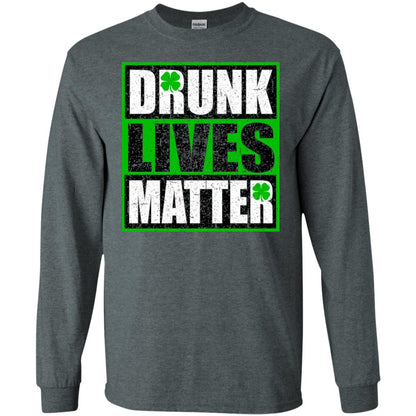 Vintage Drunk Lives Matter Saint Patrick_s Day T-shirt Dark Heather