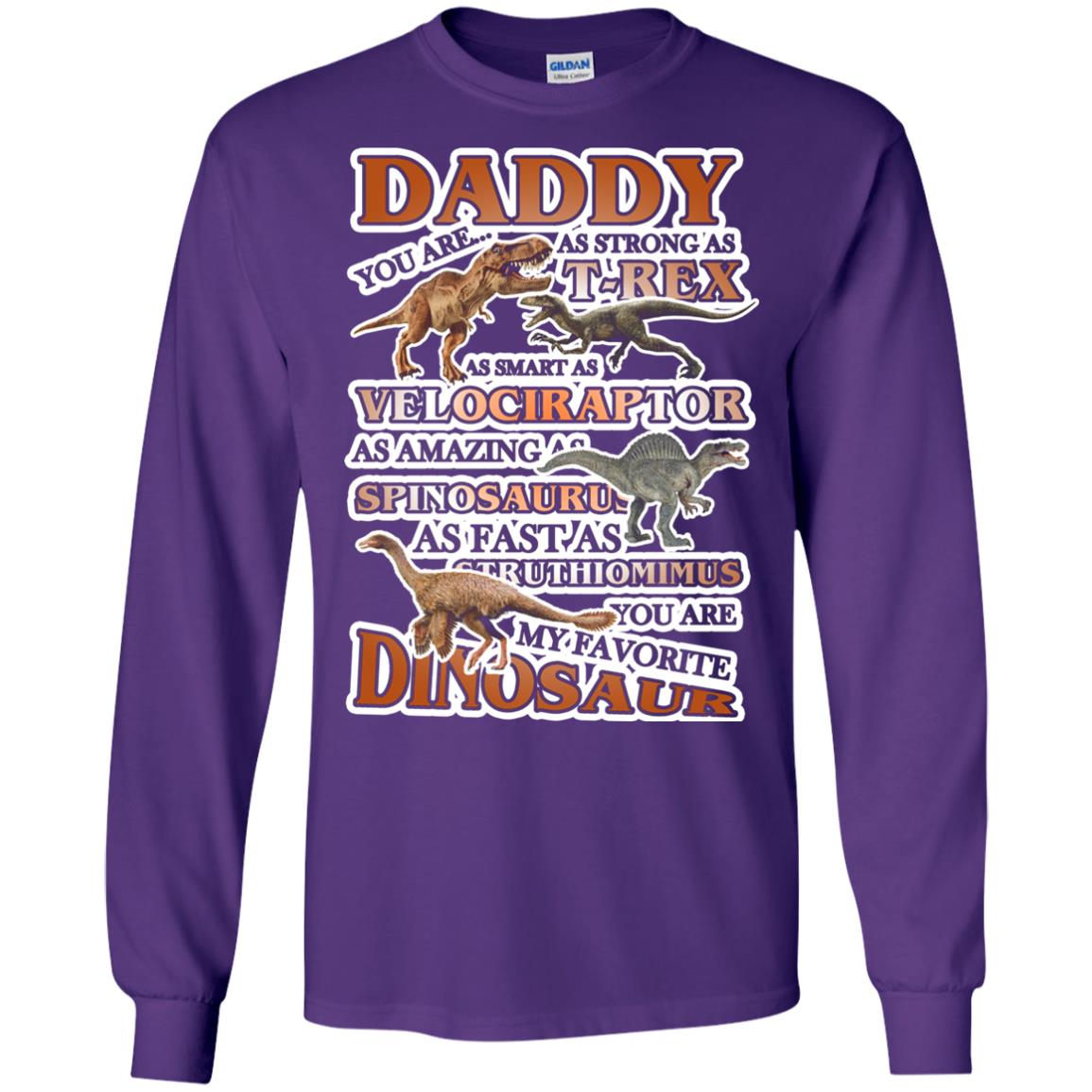 Daddy You Are My Favorite Dinosaur Shirt For Kids Purple