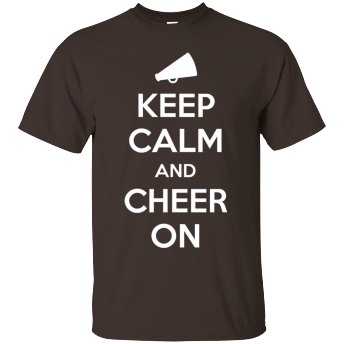 Cheerleader T-shirt Keep Calm And Cheer On Dark Chocolate