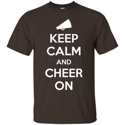 Cheerleader T-shirt Keep Calm And Cheer On Dark Chocolate