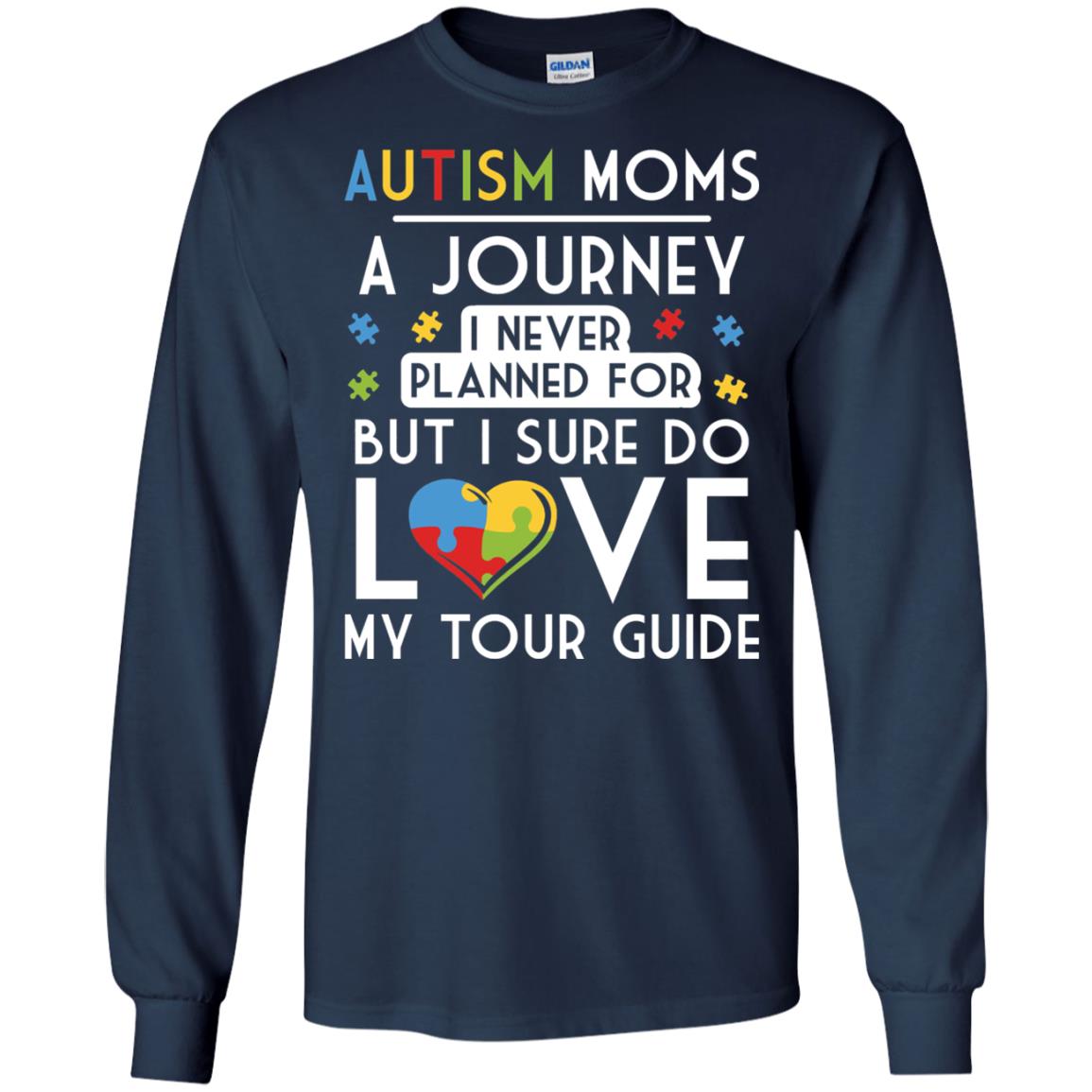 Autism Mom Shirt Autism Mom A Journey Of Love Navy