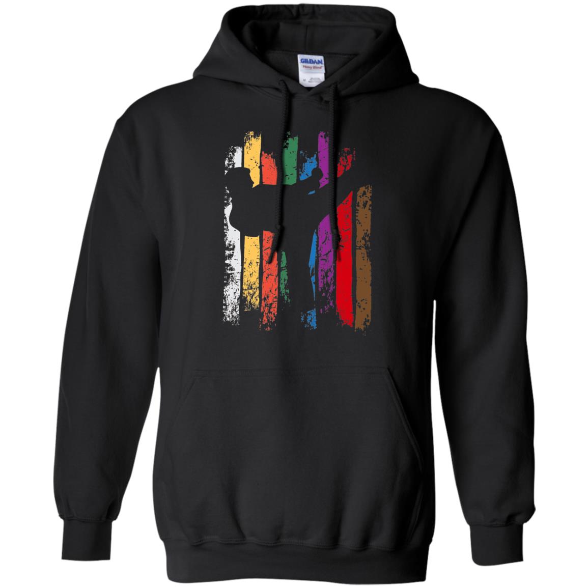 Karate Belt Colors Silhouette T-shirt Black