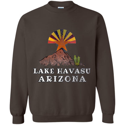 Lake Havasu Arizona T-shirt Flag Inspired Desert Scenery Dark Chocolate