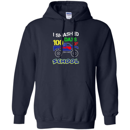 Trucker T-shirt I Smashed 100 Day Of School Navy