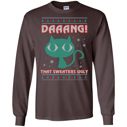 Cat Lovers T-shirt Daaang! That Sweaters Ugly Dark Chocolate