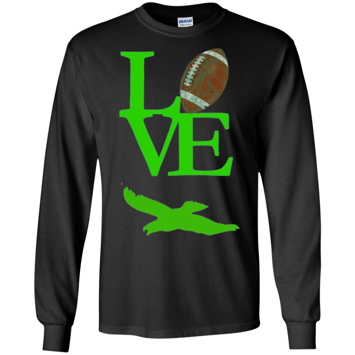 Football Lover T-shirt Love Football Flying Bird T-shirt Black