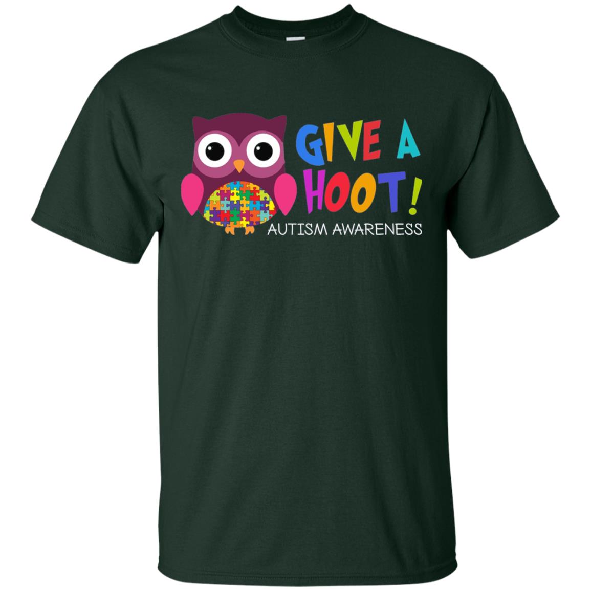 Give A Hoot Autism Awareness T-shirt Forest